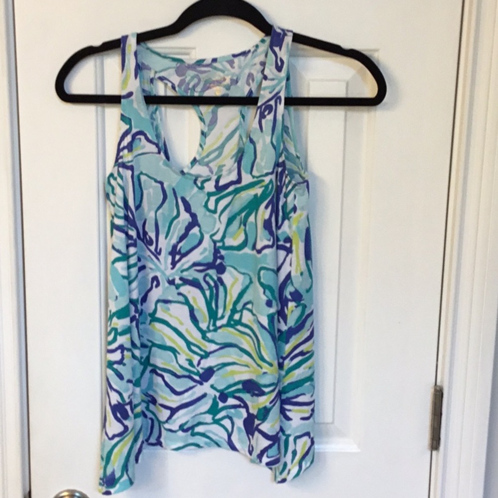 Lilly Pulitzer Blue Summer Sleeveless Top